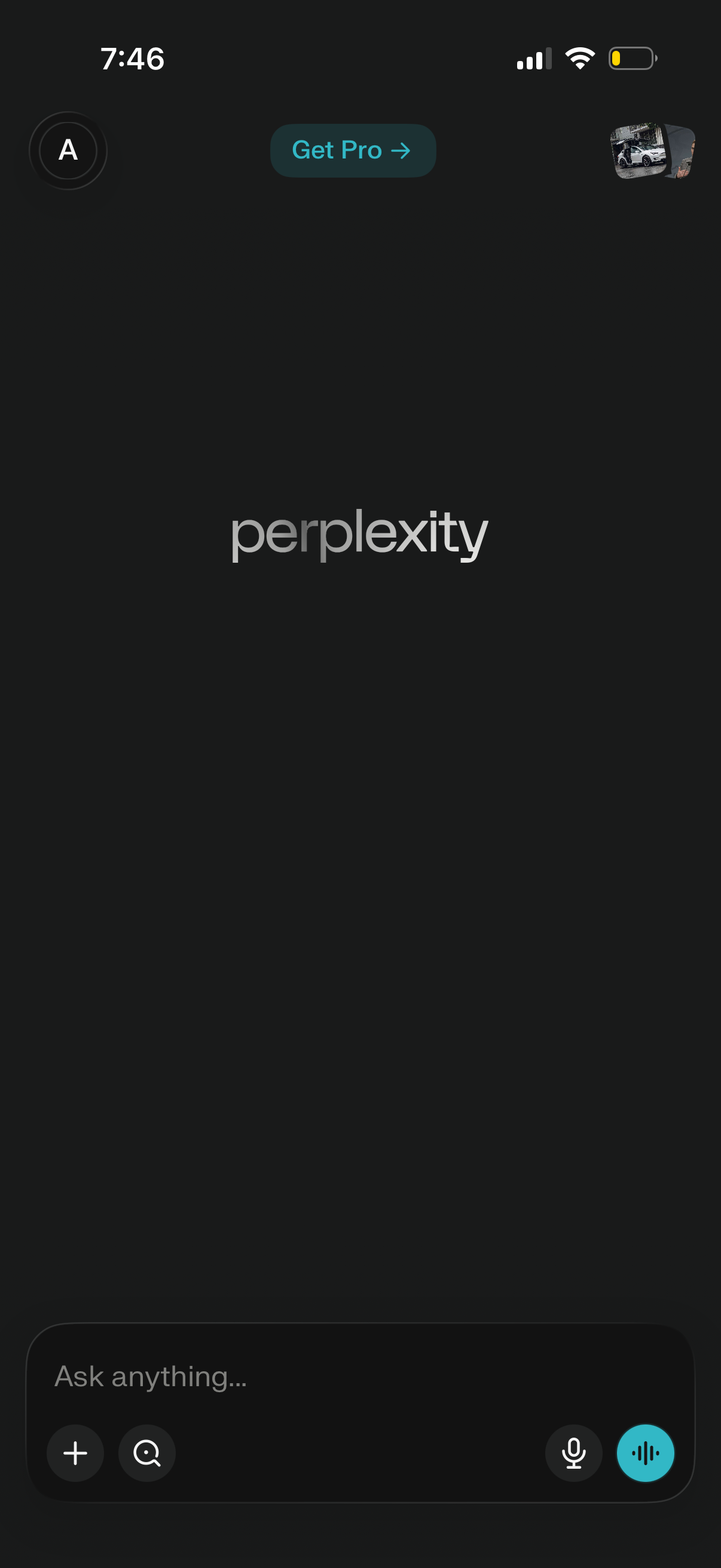 perplexity navigation screenshot